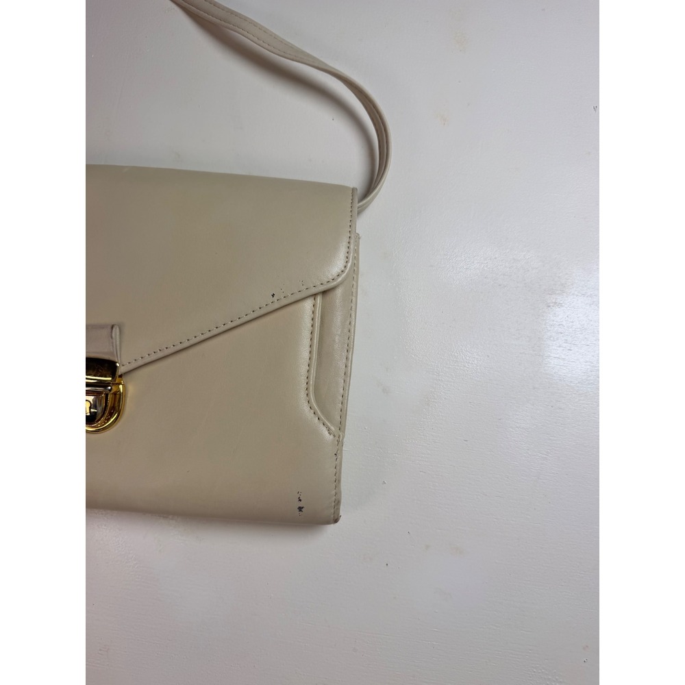 Diamicci Crossbody Bag Women OS Cream Good Minimalist Gold Clasp Envelope - Picture 2 of 6
